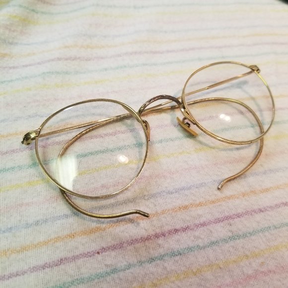 Vintage 12k Gold Filled Artcraft Nokorod Eyeglasses RX Glasses Spectacles Case - Picture 4 of 10